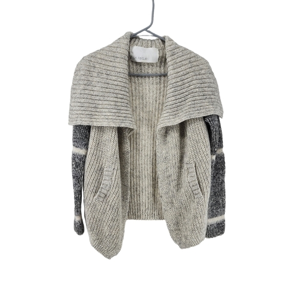 Yigal Azrouel Women's Open Front Shawl Collar Ribbed Cardigan - M - Picture 2 of 8